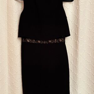 Marc New York Black and Tan Lace Dress